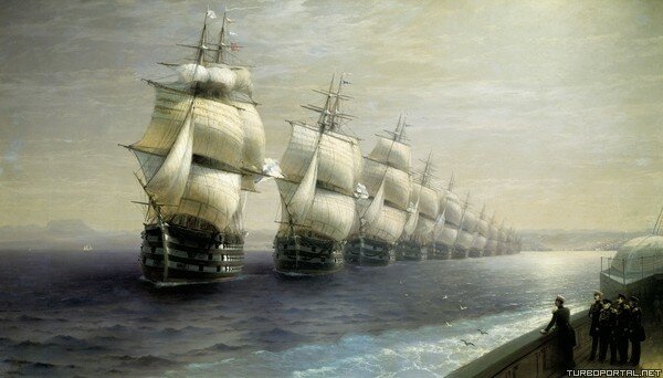 Смотр черноморского флота в 1849 году (обои)