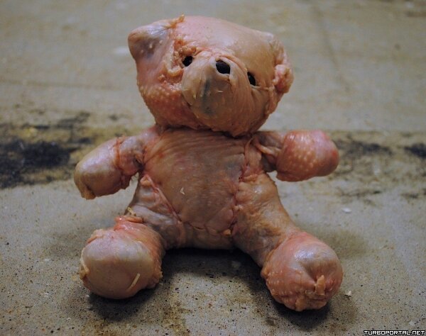 Медвежонок - игрушка сшитая из мяса